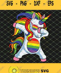 Dabbing Unicorn Gay Pride Lgbt Lesbian Rainbow Svg Png Dxf Eps 1 Svg Cut Files Svg Clipart Silho