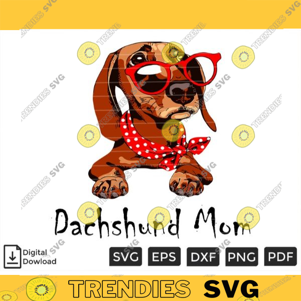 Silhouette Cricut Dachshund Mom SVG files Dachshund Cutfile Digial Download PNG