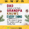 Dad Knows A Lot But Grandpa Knows Every Thing If He Dont Know He Make Stuff Up Really Fast Svg