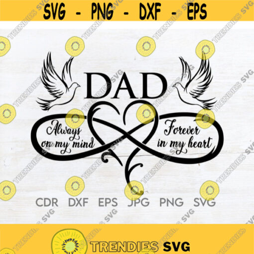 Dad memorial svg In Memory of Dad svg Dad in heaven png memory clipart guardian angel png rest in peace svg Design 99