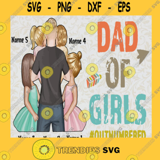 Dad of girls outnumbered PNG Fathers Day Family Gifts Funny