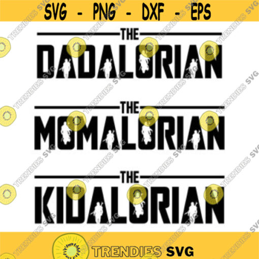 Dadalorian Momalorian Kidalorian Decal Files cut files for cricut svg png dxf Design 43