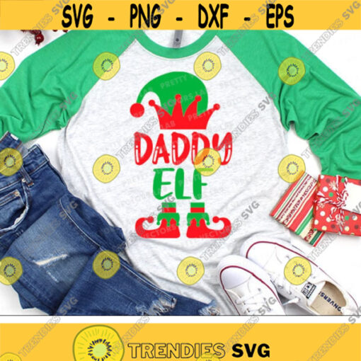 Daddy Elf Svg Christmas Elf Svg Family Elf Svg Dxf Eps Png Funny Winter Svg Holiday Dad Clipart Papa Shirt Design Silhouette Cricut Design 3115 .jpg