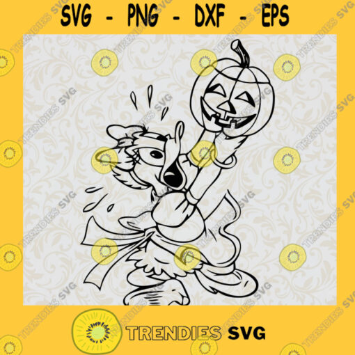 Daisy Duck and Pumpkin Daisy Disney SVG Daisy Halloween SVG