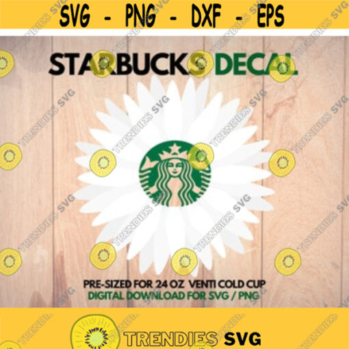 Daisy Flower SVG Starbucks Decal Cut File for DIY Projects Instant Downlad Cut file for Cricut Design 23