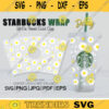 Daisy Full Wrap SVG For Starbucks Daisy Starbucks svg flower Starbucks Wrap Cold Cup 24 Oz SVG PNG Files for Cricut Digital download 109