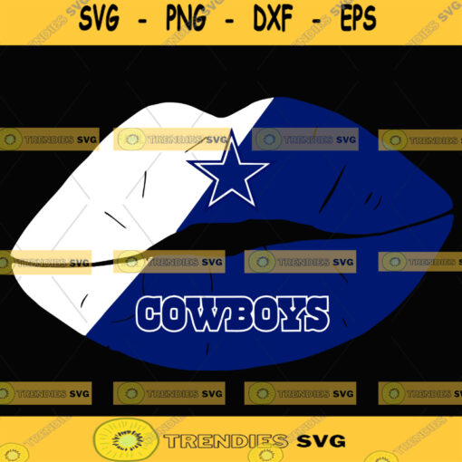 Dallas Cowboys Lips Svg Lips NFL Svg Sport NFL Svg Lips Nfl Shirt Silhouette Svg Cutting Files Download Instant BaseBall Svg Football Svg HockeyTeam