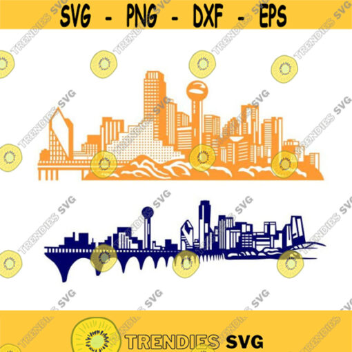 Dallas Texas Skyline Cuttable Design Pack SVG PNG DXF eps Designs Cameo File Silhouette Design 227