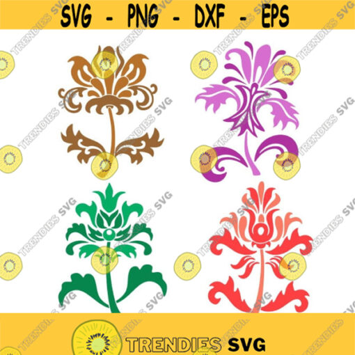 Damask Pack Cuttable SVG PNG DXF eps Designs Cameo File Silhouette Design 528