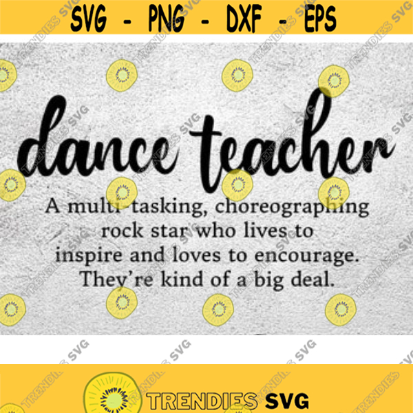 Dance Teacher Design SVG DXF EPS Png Jpg