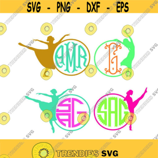 Dancer Frames Monogram monogram frames Cuttable Design SVG PNG DXF eps Designs Cameo File Silhouette Design 1026