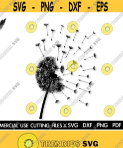 Dandelion SVG Dandelion flower svg Cricut downloads Silhouette designs Dandelion PNG Files for cricut Meditation Yoga SVG Flowers art Design 466