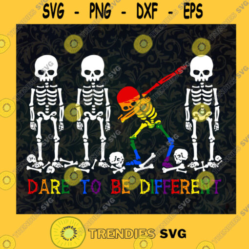 Dare to Be Different Dabbing SVG PNG EPS DXF Silhouette Cut Files For Cricut Instant Download Vector Download Print File