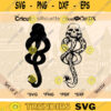 Dark Snake Tattoo SVG Snake and Skull Cut File Dark Magic Tattoo Outline Vector Evil Mark Black Silhouette