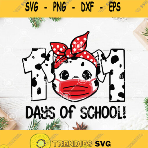 Days Of School 101 Dalmatians Svg Teachers Svg Funny Dalmatian Dab Dog 101 Days Of School Svg Dalmatian Dog Teachers Kids Svg