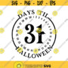 Days Till Halloween sign Decal Files cut files for cricut svg png dxf Design 446