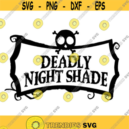 Deadly nightshade png and svg halloween file nightmare before christmas inspired Design 109
