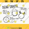 Dear Santa Tray SVG. Cookies for Santa Placemat. Dear Santa Cookies Tray Cut Files. Vector Files Cutting for Machine png dxf eps jpg pdf Design 614