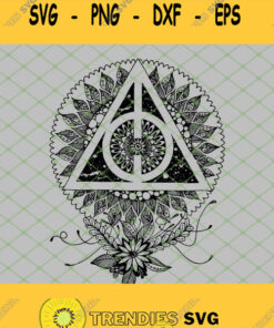 Death Hallows Harry Potter Mandala Svg Png Dxf Eps 1 Svg Cut Files Svg Clipart Silhouette Svg – Instant Download