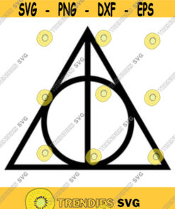 Deathly Hallows Harry Potter Decal Files Cut Files For Cricut Svg Png Dxf Design - Instant Download