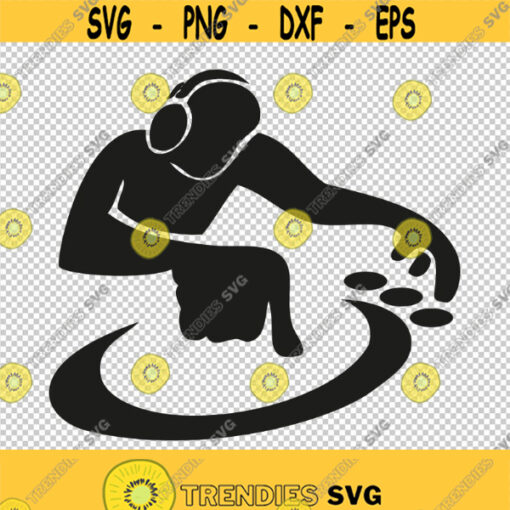 DeeJay Spinning Turntable Disco Music SVG PNG EPS File For Cricut Silhouette Cut Files Vector Digital File