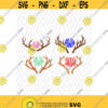 Deer Antlers Monogram Cuttable Design in SVG DXF PNG Ai Pdf Eps Design 141