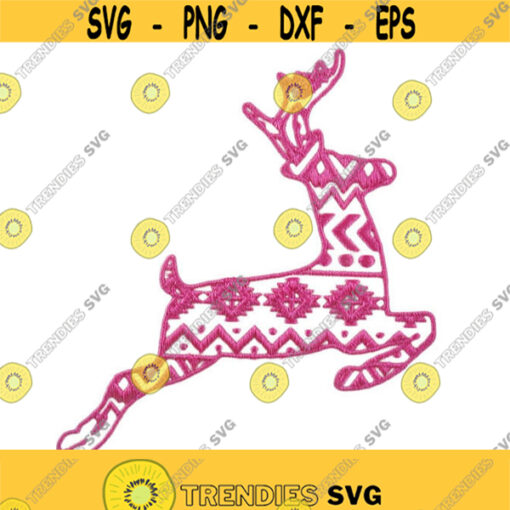 Deer Aztec Print Design Monogram Machine Embroidery INSTANT DOWNLOAD pes dst Design 1065