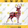 Deer Buffalo Plaid svg Deer Mandala svg Christmas Buffalo Plaid SVG Christmas Deer svg Plaid SVG PNG files for Cricut and Silhouette Design 136.jpg