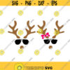 Deer Cool Reindeer Sunglasses Shades Rudolph Christmas Cuttable Design SVG PNG DXF eps Designs Cameo File Silhouette Design 266
