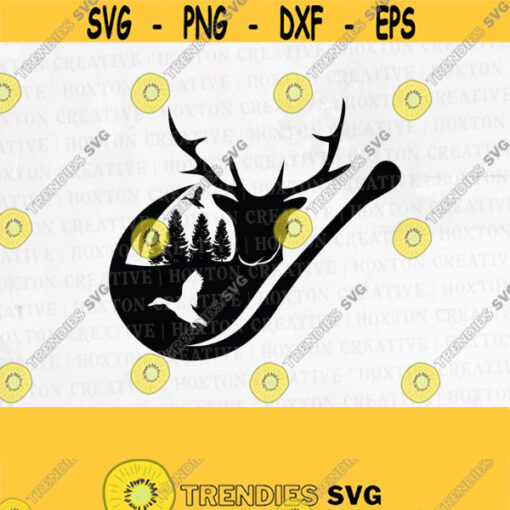 Deer Duck and Hook Svg Deer Hunting Svg Duck Hunting Svg Outdoor Hunting Svg Hunting Shirt Outdoor Svg CutfilesDesign 662