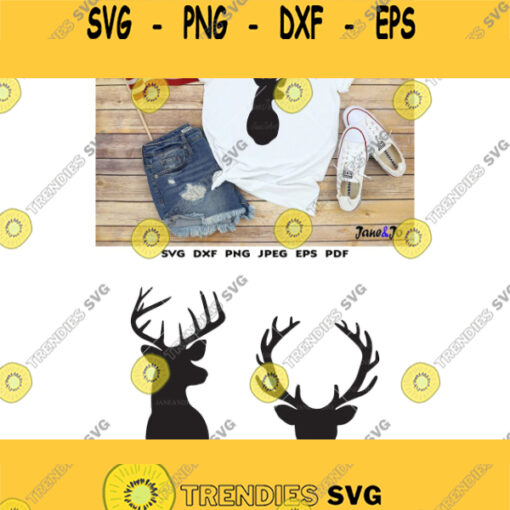 Deer Head SVG Deer svg Deer ClipartDeer Head ClipartDeers svgHunting svg FilesCut File Files for Cricut Silhouette T shirtPrintable