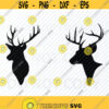 Deer Head SVG Files For Cricut Deer Silhouette Clip Art Antlers svg Eps Png dxf ClipArt Woodland Deer svg Deer Head Antler vector Design 729
