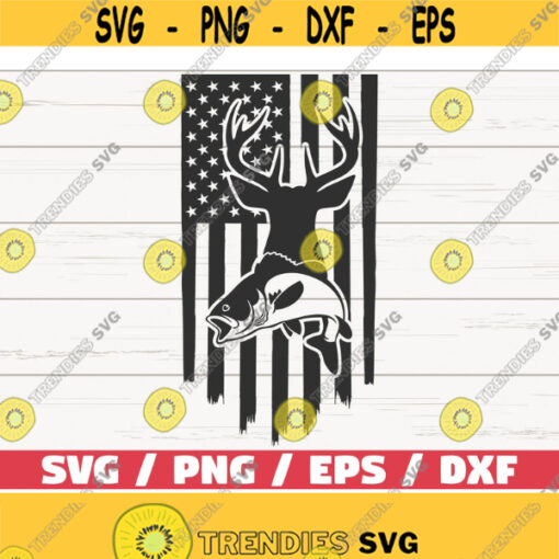 Deer Hunt Flag SVG Fishing Usa Flag SVG Distressed American Flag SVG Cut File Cricut Commercial use Instant Download Hunt Svg Design 406