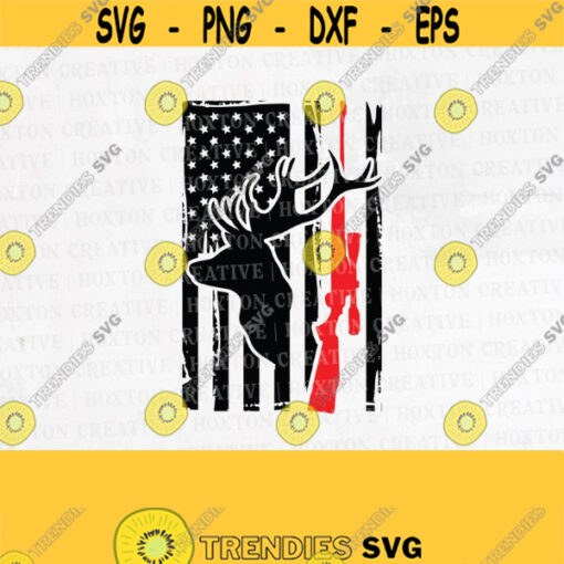 Deer Hunt Flag Svg File Deer Distressed Flag Svg Deer Flag Svg Deer Svg Deer American Flag Svg Hunting Deer SvgDesign 883