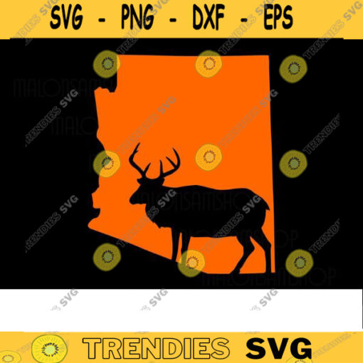Deer Hunting SVG Arizona map Deer hunt svg Hunting clipart hunting svg for lovers Design 434 copy