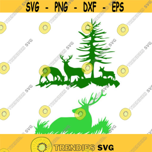 Deer Hunting outdoors Cuttable Design SVG PNG DXF eps Designs Cameo File Silhouette Design 646