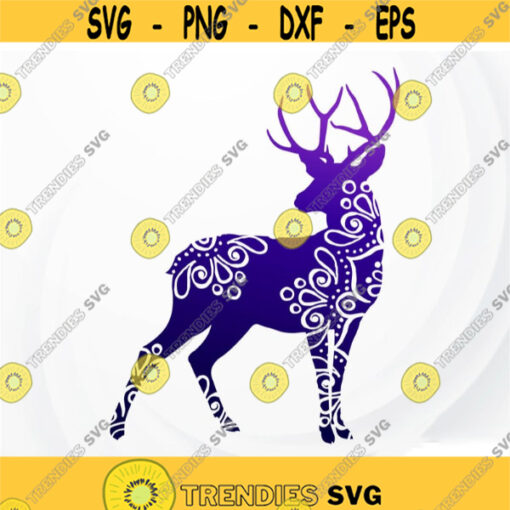Deer Mandala svg Deer SVG Deer Zentangle SVG Deer SVG for Cricut Deer Clipart Animal mandala svg Deer antler svg Design 98.jpg