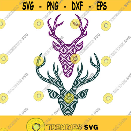 Deer Print Christmas Cuttable Design SVG PNG DXF eps Designs Cameo File Silhouette Design 1194