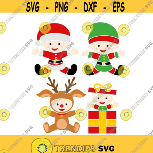 Deer Reindeer Christmas Elf Cuttable Design SVG PNG DXF eps Designs Cameo File Silhouette Design 564
