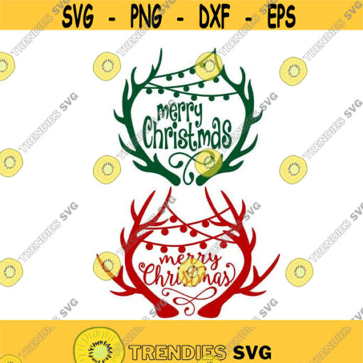 Deer Reindeer Merry Christmas Cuttable Design SVG PNG DXF eps Designs Cameo File Silhouette Design 167