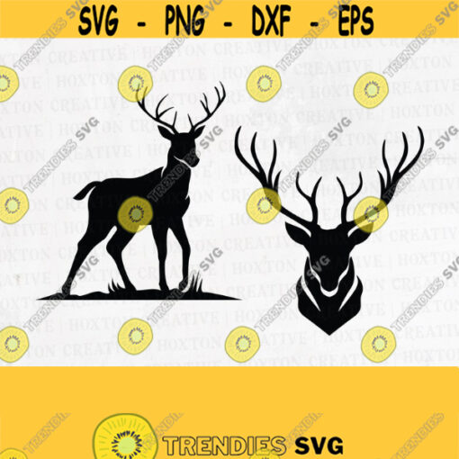 Deer SVG Deer Head SVG Deer Clipart Deer Head Clipart Deer Vector Hunting SVG Files Svg Files for Cricut Cutting FileDesign 856