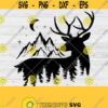 Deer SVG Mountain SVG Hunting SVG Mountain scene svg for Shirt Flag svg Camping svg Distressed flag svg Cricut Silhouette Cut File