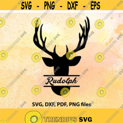 Deer dxf Deer head svg Dear file for cutting Studio Eps Silhouette Studio Cricut files Deer Split Monogram SVG Antlers file Vinyl Design 57