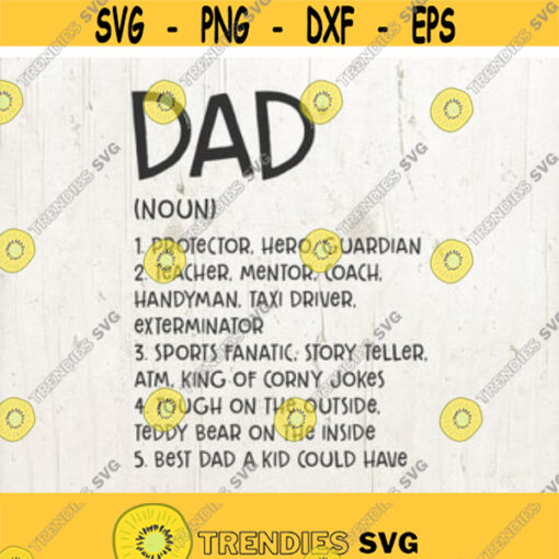 Definition of Dad Fathers Day svg dad svg superhero svg father svg SVG PNG DXF Vinyl Design Circut Cameo Fathers Day shirt Design 18