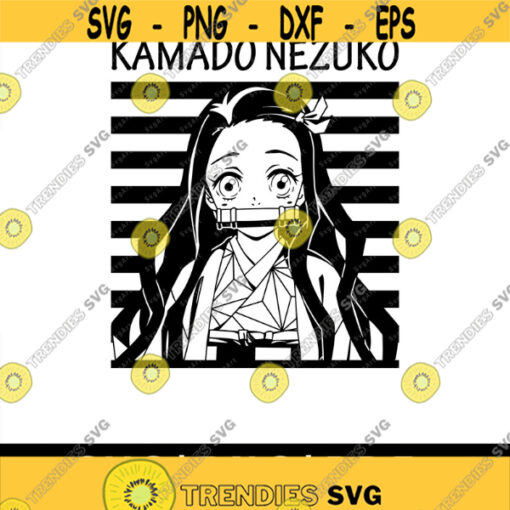 Demon Slayer Svg Kamado Nezuko Svg PNG PDF Cricut Silhouette Cricut svg Silhouette svg Svg Anime Japanese Svg kimetsu no yaiba svg Design 2824