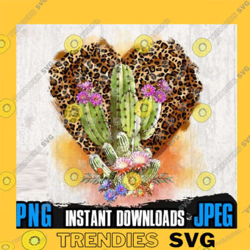 Desert Cactus PNG Files For Sublimation Cactus Png Files Western Cactus Png Desert Png Desert Scene Png Leopard Print Cactus png copy
