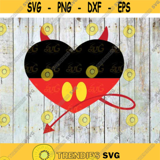 Devil Heart Svg Mouse Cuties Svg Cartoon Svg Characters Friends Svg Halloween svg Halloween gift funny cuties horror cricut file Design 292 .jpg