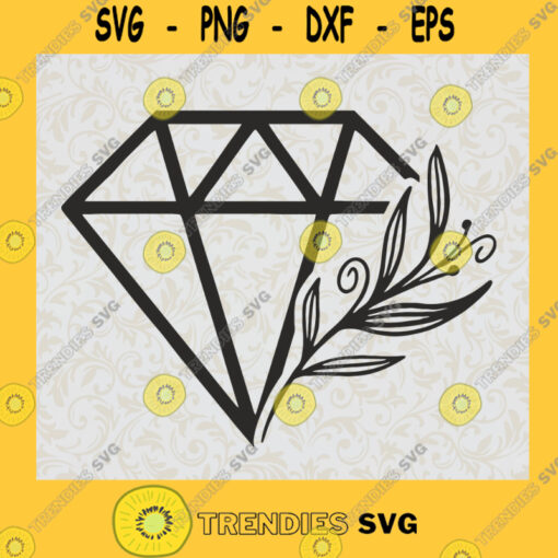 Diamond Icons Leaf Art SVG Birthday Gift Idea for Perfect Gift Gift for Friends Gift for Everyone Digital Files Cut Files For Cricut Instant Download Vector Download Print Files