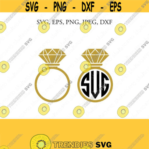 Diamond Ring Svg Glitter Diamond Ring Svg Engagement SVG Wedding SVG Ring Svg Diamond Ring Cut Files Cricut Silhouette Cut Files