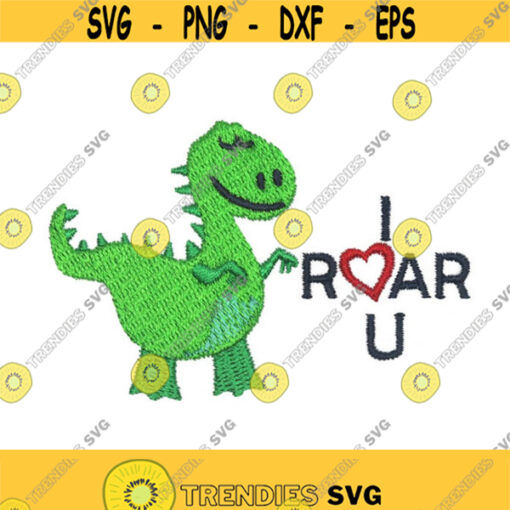 Dino I Roar U Dinosaur Love Valentines Day Embroidery Design Monogram Machine INSTANT DOWNLOAD pes dst Design 2025